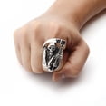 thumbnail image 2 of EeaseCA 1PC Alloy Ring Reaper Scythe Ring Fierce Skull Ring Personalized Retro Ring, 2 of 7