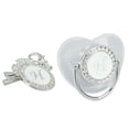 thumbnail image 4 of With Silicone Baby Pacifier Silver A-Z Letters Safe BPA Free One Piece Seamless Pacifier with Lid for Infant 6-18 Months, 4 of 7