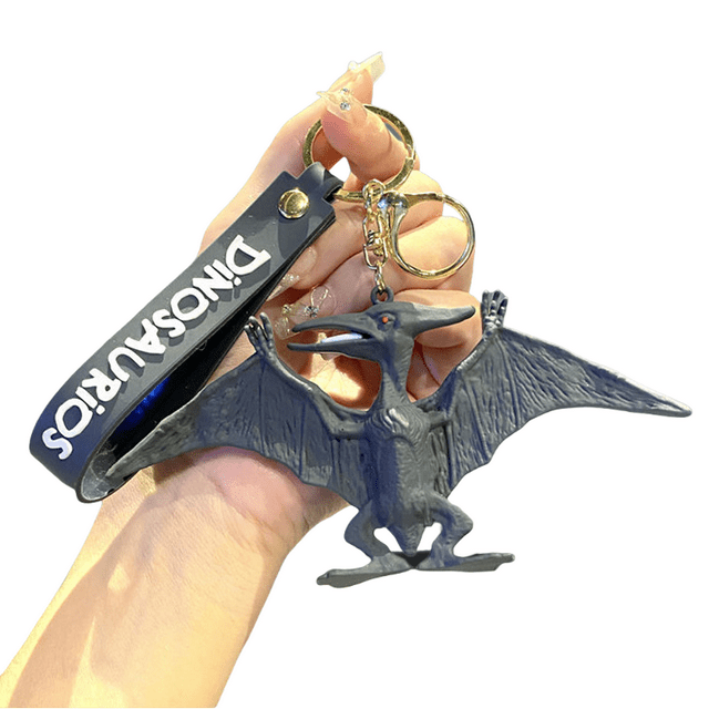 Llavero con colgante creativo de pteranodonte de dinosaurio jurásico