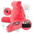 thumbnail image 2 of Nestl Reading Pillow, Extra Large Comfortable Bed Rest Pillow with Arms – Premium Shredded Memory Foam TV Pillow, Detachable Neck Roll & Lumbar Support Pillow - Coral Pink, 2 of 8
