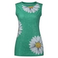 thumbnail image 2 of Summer Womens Sleeveless Tank Tops Loose Fit Fashion Daisy Graphic Tees Shirt Casual Crew Neck Workout Plus Size Blouses, 2 of 7