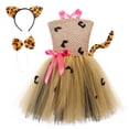 thumbnail image 4 of Disfraz de leopardo, gato y guepardo para niños, disfraz de Halloween, carnaval, animales, fiesta de cumpleaños con temática de jungla, vestido de tutú con orejas y cola, 4 of 5