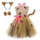 thumbnail image 4 of Disfraz de leopardo, gato y guepardo para niños, disfraz de Halloween, carnaval, animales, fiesta de cumpleaños con temática de jungla, vestido de tutú con orejas y cola, 4 of 5