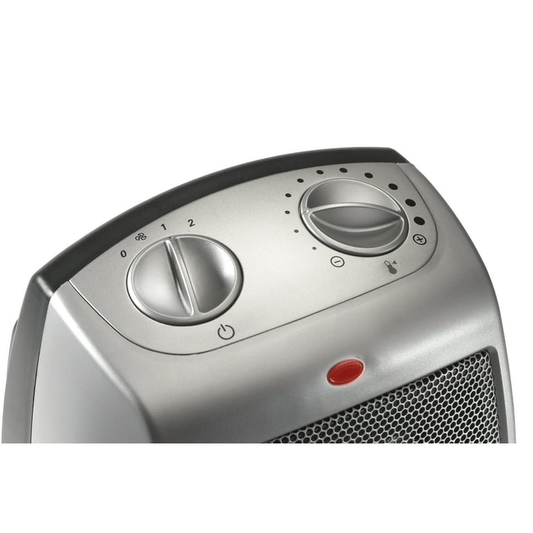 Lasko 1500W Electric Ceramic Space Heater with Adjustable Thermostat,  754200, Silver - Walmart.com