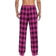 thumbnail image 2 of Top-kevin Pink Black Plaid Pajama Pants for Men Pajama Bottoms Sleep Lounge Pjs Pants, 2 of 7