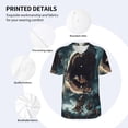 thumbnail image 3 of KLL Wave Sailboat Shark for Men's Baseball Shirts,Short Sleeve Casual Shirts Button Down Shirt for Men Beach Summer Wedding Shirt-X-Large, 3 of 7