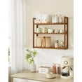 thumbnail image 2 of Bamboo Bathroom Shelf, 3-Tier Adjustable Plants Rack, Wall-Mounted or Stand, in The Living Room, Balcony, Kitchen, 5.9 x 23.6 x 21.3 Inches, Coffee Brown UBCB013K01, 2 of 6