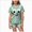A45-Mint Green, variant on Girls Comfortable And Breathable Short Sleeved Top Shorts Home Clothes Halloween Cute Pattern Homewear Set