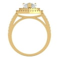 thumbnail image 4 of 2.48 ct Pear Cut Simulated Diamond Halo 14K Yellow Gold Womens Engagement Ring, 4 of 6