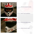 thumbnail image 3 of Casco para Motocicleta Bluelander de Doble Visera con Certificación ECE, Blanco, Talla M, 3 of 5