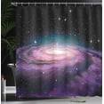 thumbnail image 4 of Ambesonne Galaxy Shower Curtain, Galaxy in Outer Space, 69"Wx84"L, Mauve Black, 4 of 5