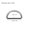 thumbnail image 2 of Metal D Rings Buckle, 20 Pack 25mm(0.98") 2mm Thick Welded D Rings Buckle, Dark Gray, 2 of 5