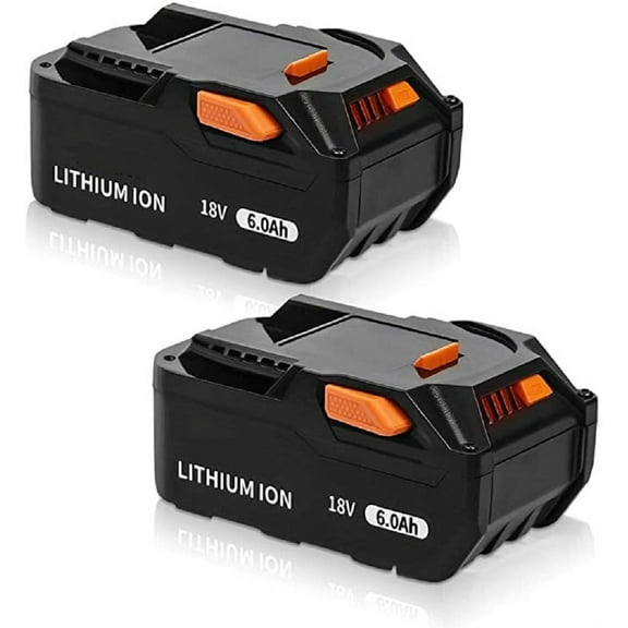TenHutt 18V 6.0Ah Lithium Ion Replacement Battery for RIDGID 18V Drill R840087 R840083 R840086 AC840085(2Pack)