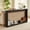 70.1in-black, variant on 70.1'' Extended Console Table Narrow Curved Sofa Table for Living Room Entryway, Modern Contemporary Style, Easy Assembly, Walnut