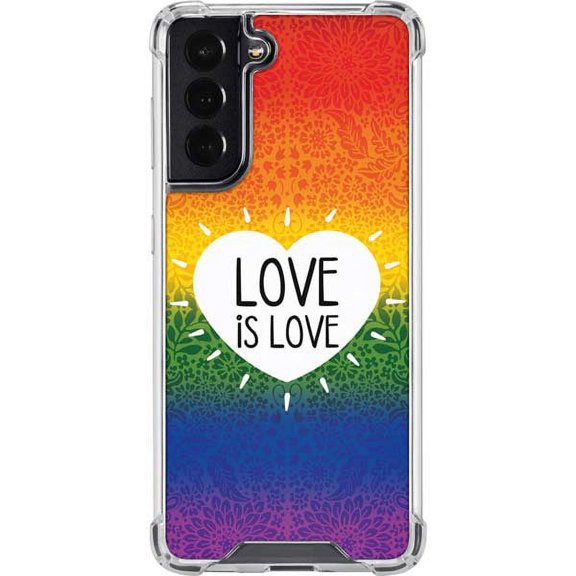 Skinit PRIDE Love Is Love Rainbow Galaxy S22 Clear Case