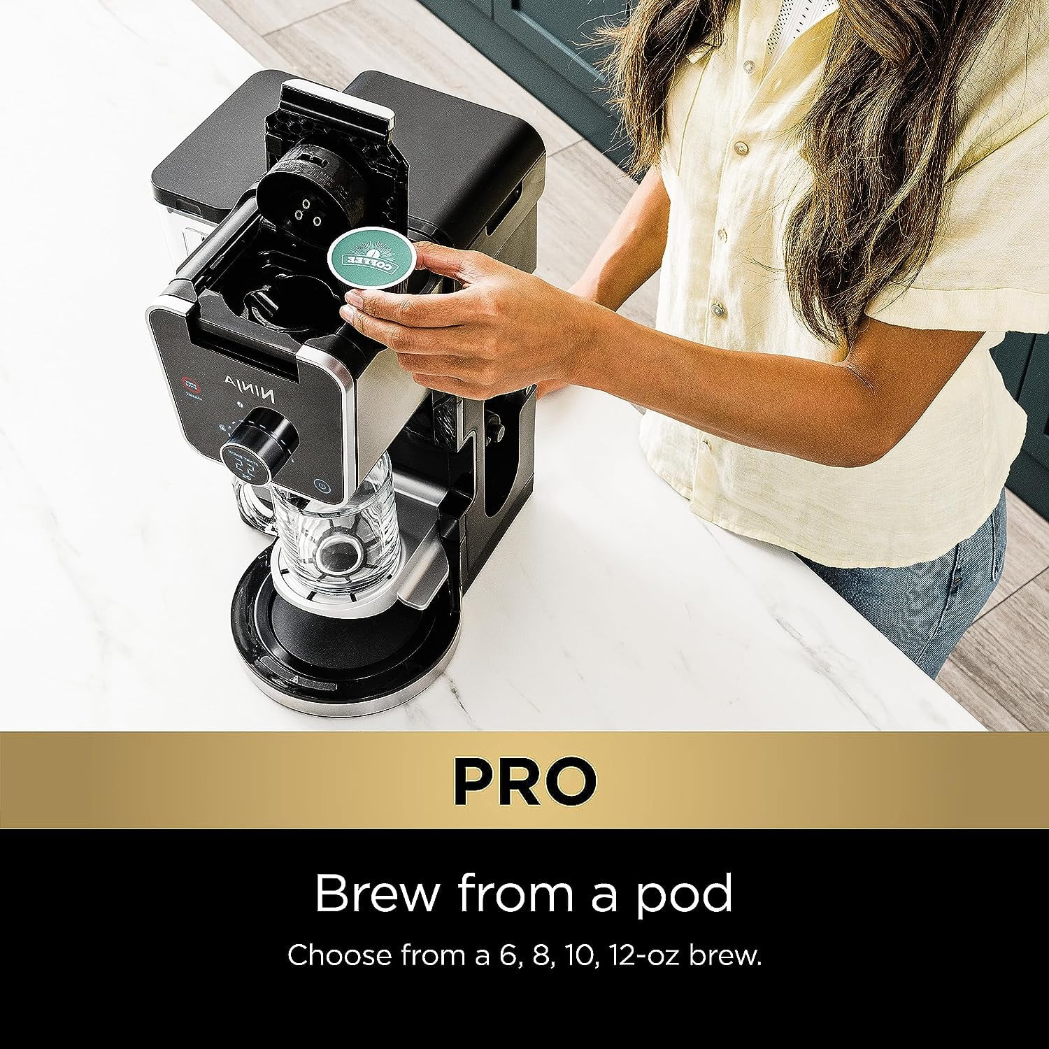 Ninja CFP301 DualBrew Pro Specialty 12-Cup Drip Maker with Glass Carafe,  Single-Serve Grounds, compatible with K-Cup pods, with 4 Brew Styles,  Frother & Separat…