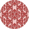thumbnail image 1 of Ahgly Company Machine Washable Indoor Round Transitional Light Coral Pink Area Rugs, 3' Round, 1 of 7