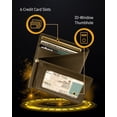 thumbnail image 5 of Trifold Wallets for Men with Removable Money Clip RFID - Vegan Leather Slim Mens Wallet with ID Window Front Pocket Wallet Gifts for Men, 5 of 5