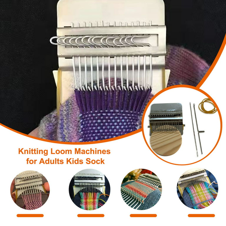 Machinehome Mending Loom Kit Adults DIY Craft Clothes Pants Socks Mending  Weaving Machine Portable Handicraft Tool 