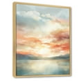 thumbnail image 2 of Designart "Striking Coastal Sunset Vista IV" Sunrisesunset Floater Framed Canvas Prints, 2 of 5