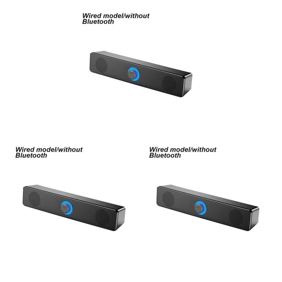 bedienty Wireless Speaker Bluetooth-compatible Dual Horn Sound Subwoofer Loudspeaker Table Soundbar High Volume for Notebook PC 350T 3Set