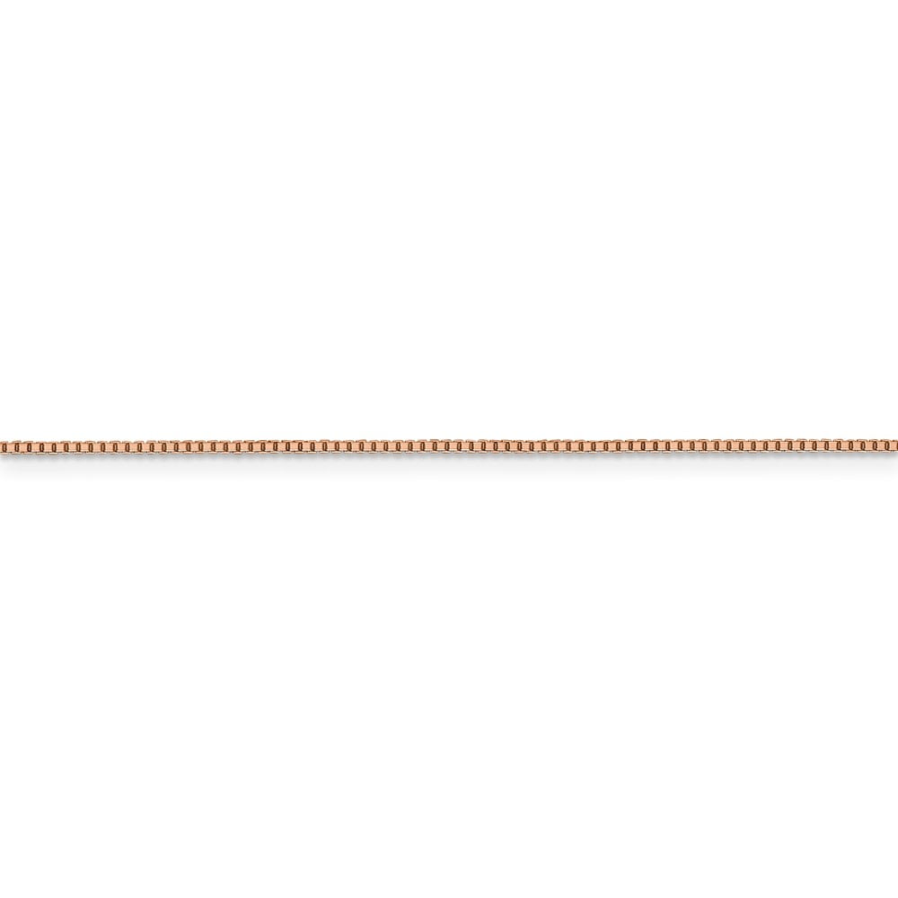 Solid 14K Rose Gold 1mm Oct. Sparkle Box Chain Necklace - with Secure  Lobster Lock Clasp 18
