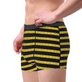 thumbnail image 2 of Sikiie Gold Glitter Print Men's Boxer Briefs, Elastic Waistband Boxer Briefs Leggings-Medium, 2 of 5