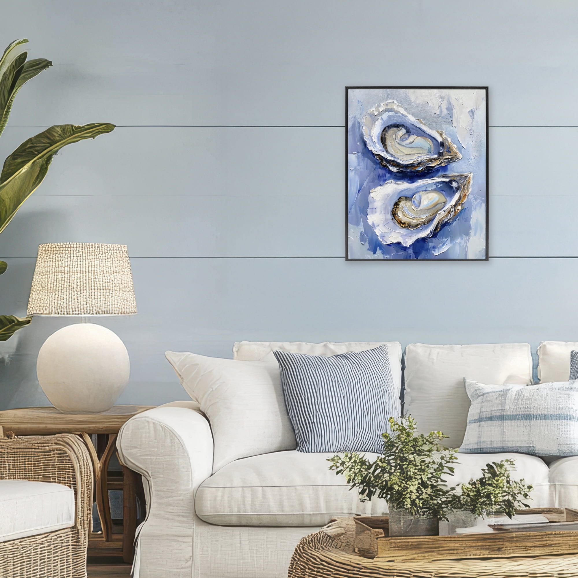 Stupell Industries Oysters On The Half Shell Black Framed Giclee Art, design by Creative Studio