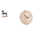 thumbnail image 1 of Escultura elegante con reloj de pared de madera , decoración artística Feng Shui para salas de estar, oficinas y restaurantes., 1 of 8
