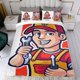 thumbnail image 4 of Mecánico Conjunto de sábanas temático, trío de piezas, cómodo y amigable con la piel, diseño único, regalo de decoración para el hogar para familiares, amigos y fans,140cm *210cm, 4 of 6