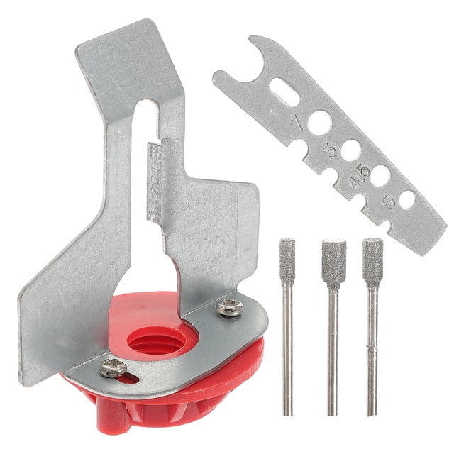 Shisuyan Sharpening Wheel Chainsaw File Adapter Red Emery 1 Set 2.8x2.4x2 In