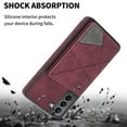 thumbnail image 6 of SaniMore for Samsung Galaxy S23 6.1" PU Leather Case RFID Blocking, Back Magnetic Button Flip Wallet Cover Built-in Card Slot & Multi-Angle Kickstand Ultra-Thin Full Body Protective Shell, Winered, 6 of 6