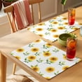 thumbnail image 4 of Placemat Set of 4 Yellow Sunflowers Placemats for Dining Table Spring Idyllic Washable Table Mats for Kitchen and Party Decor Indoor & Outdoor Use, 4 of 8