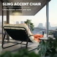 thumbnail image 6 of HomeMiYN Patio Outdoor Lounge Chair,Oversized Comfy Sling Recliner Chair,Support 500lbs with Extra Thick Puffy Cushion,Modern Outside Furniture Set for Backyard,Garden,Porch,Poolside,Orange/Beige, 6 of 9