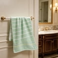thumbnail image 7 of AUNVITO 100% Cotton Bath Towels, Light Weight, Soft, Super Absorbent and Fast Drying, No Fading Multipurpose Use for Sports, Swimming, Travel, Fitness, Yoga, Multicolor, 7 of 7