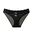 thumbnail image 4 of Period Underwear for Women Women's Floral Lace Panties Breathable Lightweight Lace Low Waisted Briefs Cute Lace Brief Underwear Plus Size Underwear for Women Black M, 4 of 4