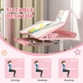 thumbnail image 4 of Qaba Kids Desk and Chair Set Height Adjustable w/ Tilt Desktop, Pink, 4 of 10