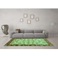 thumbnail image 3 of Ahgly Company Machine Washable Indoor Rectangle Oriental Turquoise Blue Traditional Area Rugs, 4' x 6', 3 of 4