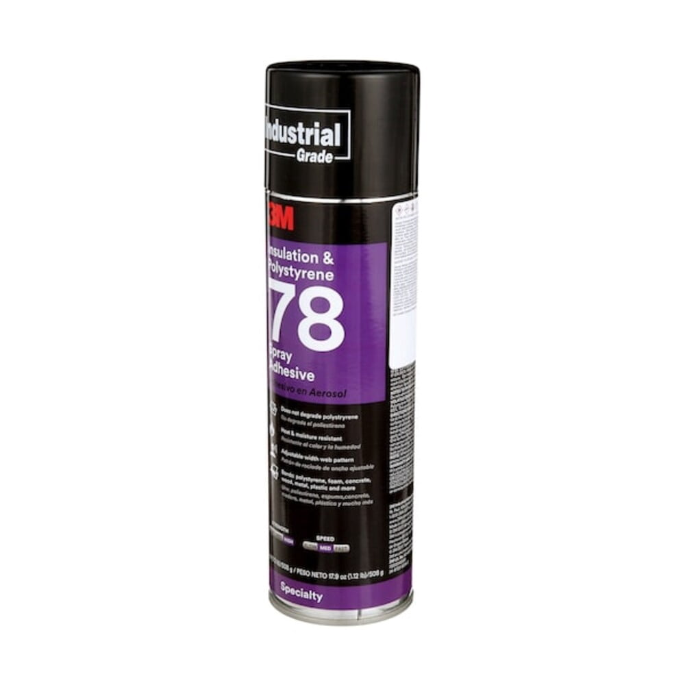 3M Polystyrene Insulation 78 Spray Adhesive Clear Net Wt 17.9 Oz
