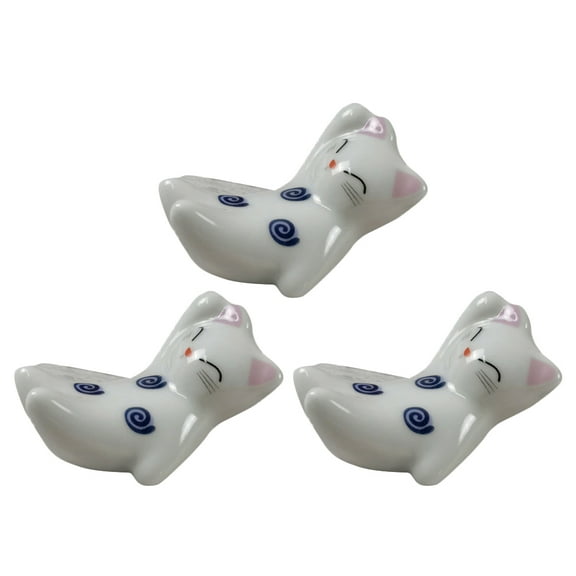 3Pcs Cartoon Chopstick Rest Ceramic Chopstick Rest Pretty Chopstick Holders