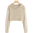 thumbnail image 2 of Children Girls Long Sleeve Crop Hoodie Sweatshirt & Sweatpants Set, 2 of 3