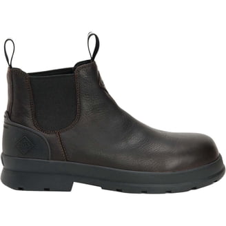 Blundstone Steel Toe Slip-On Elastic Side Boots, Kick Guard, Black