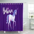 thumbnail image 1 of Cortina de Ducha ABPHQTO Unicornio Rosa Inspirador Believe 150x180 cm, 1 of 1