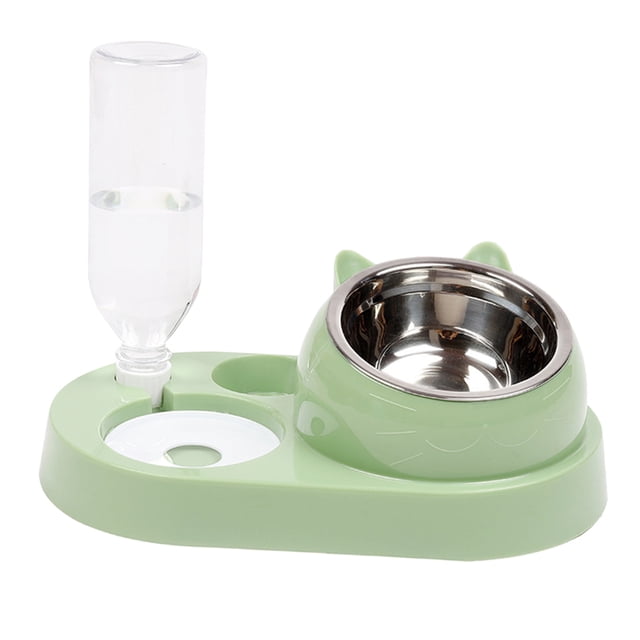 Comedero para Perros, Dobles de Acero Inoxidable para Cachorros Y Gatos, para Alimentos, Sunnimix dispensador de agua para gatos