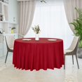 thumbnail image 3 of LAICAIW Round Tablecloth-120 Inch-Water Resistant Spill Proof Washable Polyester Table Cloth Decorative Fabric Table Cover for Dining Table, Buffet Parties and Camping, Red, 3 of 7