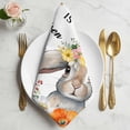 thumbnail image 2 of Easter Cloth Napkins, Easter Bunny Spring Watercolor He Is Risen Flowers Washable and Reusable Dinner Napkins Set of 8, Table Napkin for Kitchen Party Birthday Wedding Hotel Housewarming 20"x20", 2 of 9