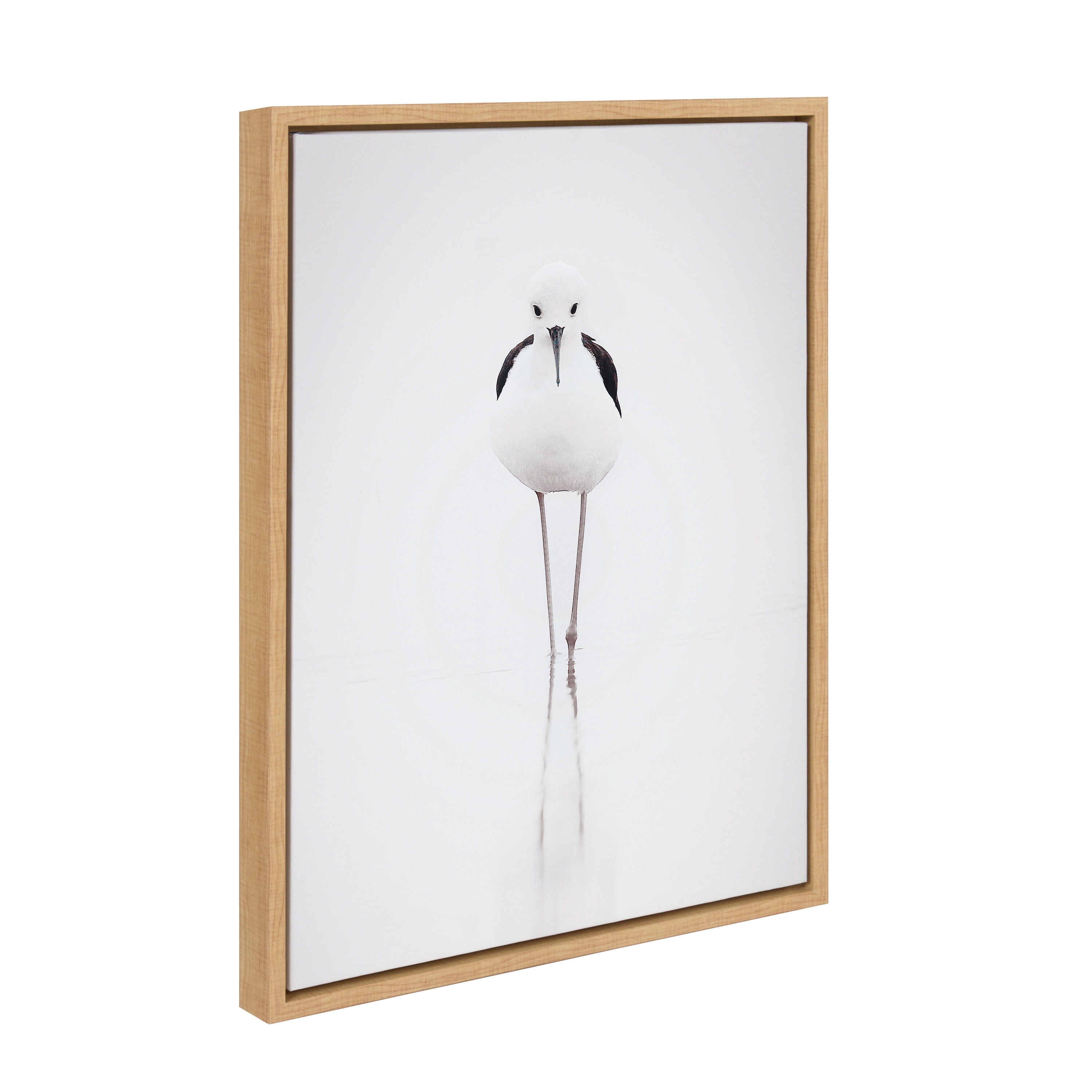Kate and Laurel Sylvie Seagull Framed Canvas Art Print, 18" x 24", by SImon Te