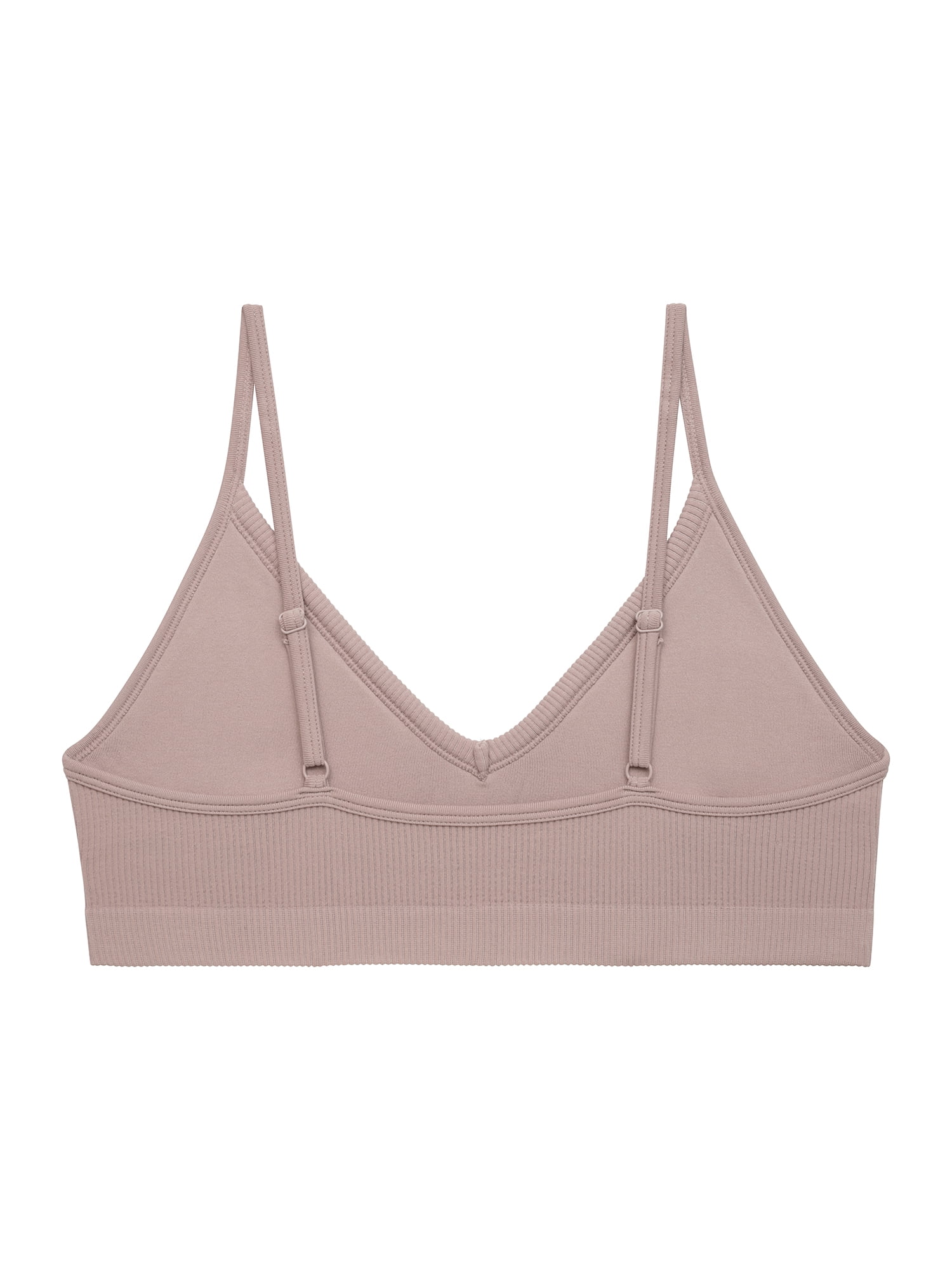 No Boundaries Seamless Ribbed Triangle Bralette, Sizes XS-XXXL