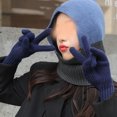 thumbnail image 4 of Guantes de invierno para mujer, guantes sin dedos elásticos de punto de lana cálida con dedos de pantalla táctil 1110, 4 of 5