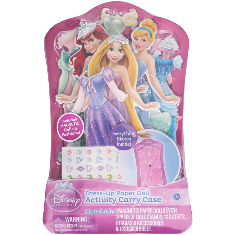 disney princess dress up paper doll activity carry case Disney Princess Dress-Up Paper Doll Activity Carry Case